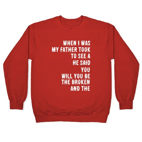 When I Was a Young Boy (1 of 2 pair) Crewneck Sweatshirt